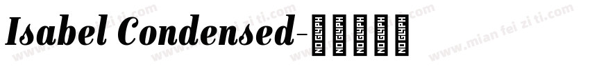 Isabel Condensed字体转换